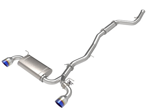 Toyota Takeda 2.5" to 3" 304 Stainless Steel Cat-Back Exhaust System w/ Blue Flame Tip - aFe POWER 49-36050-L