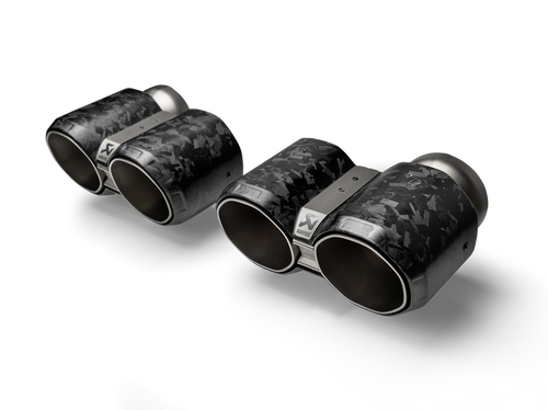 BMW Chopped Carbon Tail Pipe Set - Akrapovic TP-CT/73/CF