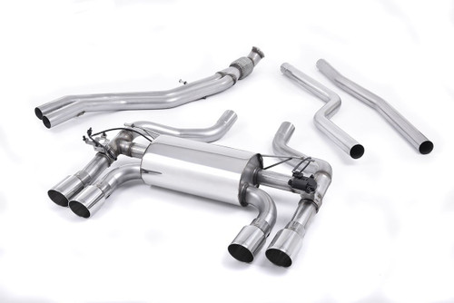 BMW Performance Sport Cat Back Exhaust with Neo Chrome Tips - MillTek SSXBM1089