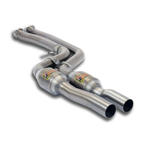 BMW Center Exhaust Twin Pipes with High Flow Catalytic Converters - Supersprint 525332