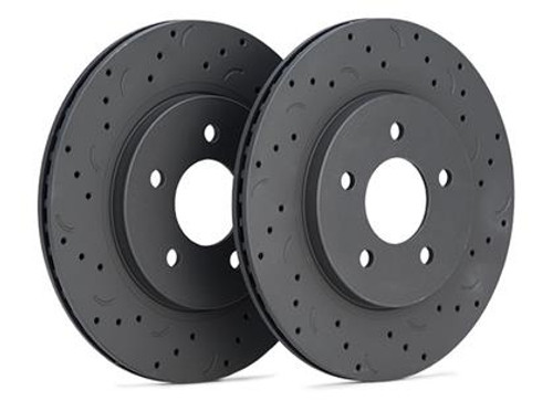BMW Front Talon Drilled and Slotted Brake Rotors - Hawk Performance HTC4869