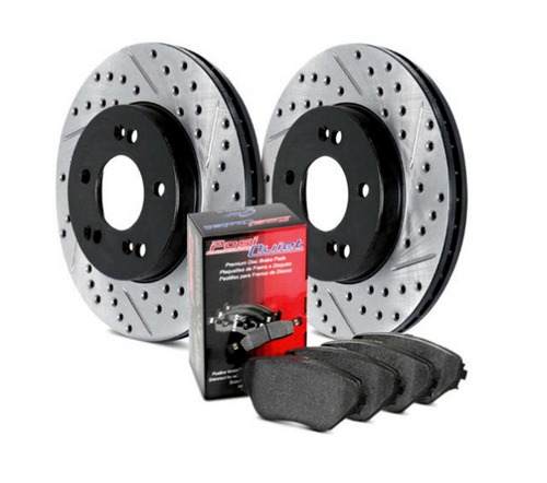 BMW Front Street Drilled and Slotted Brake Kit - StopTech 938.34070