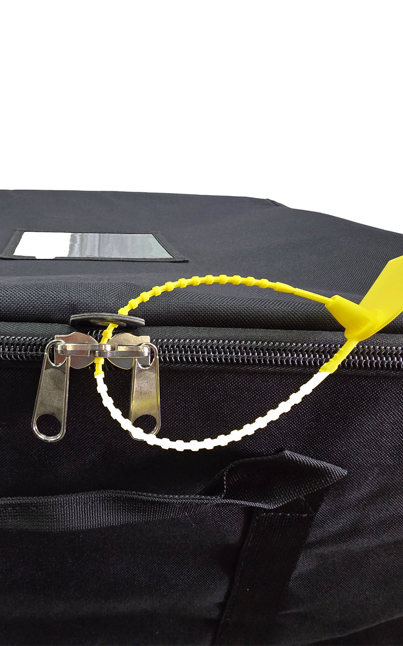 sealable plastic lock on top of bag