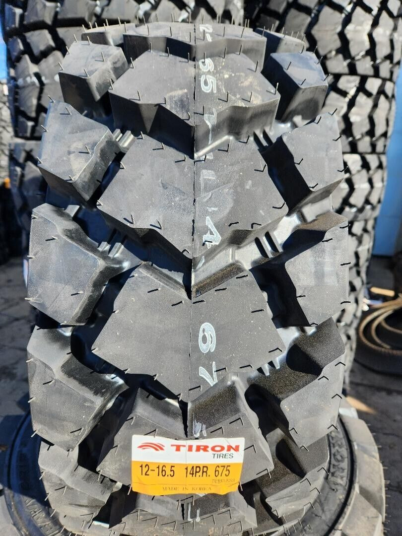 4- tires ) 12-16.5 Heavy Duty skid-steer 14PR tire L5 Tiron 675