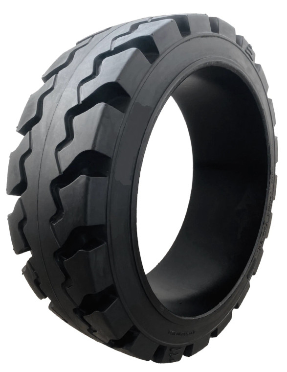 18X7X12-1/8 tires Wide Track solid forklift press-on black traction tire 18712