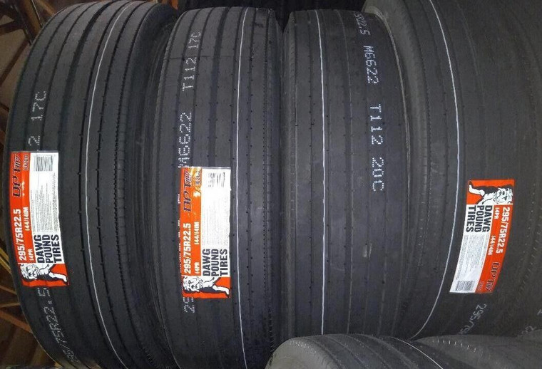 (4-Tires) 295/75r22.5 tires DPT102 trailer tire 295/75/22.5 14PR DAWG 29575225