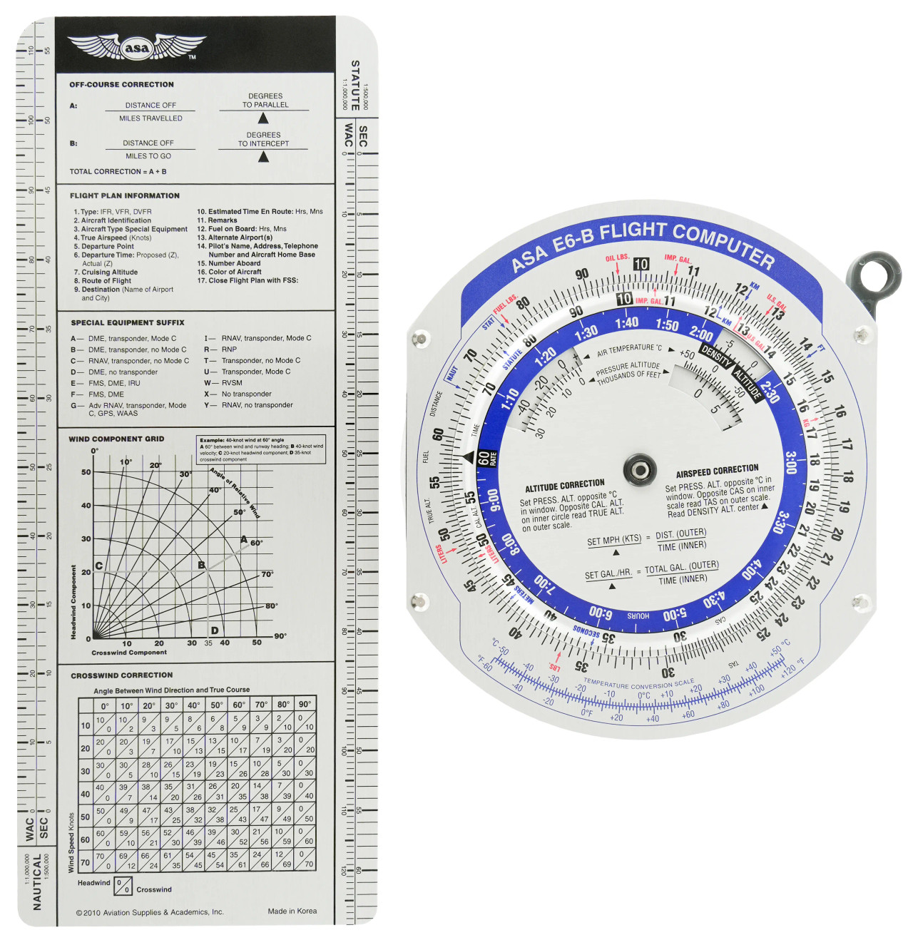 Color E6-B Flight Computer for flight planning purposes