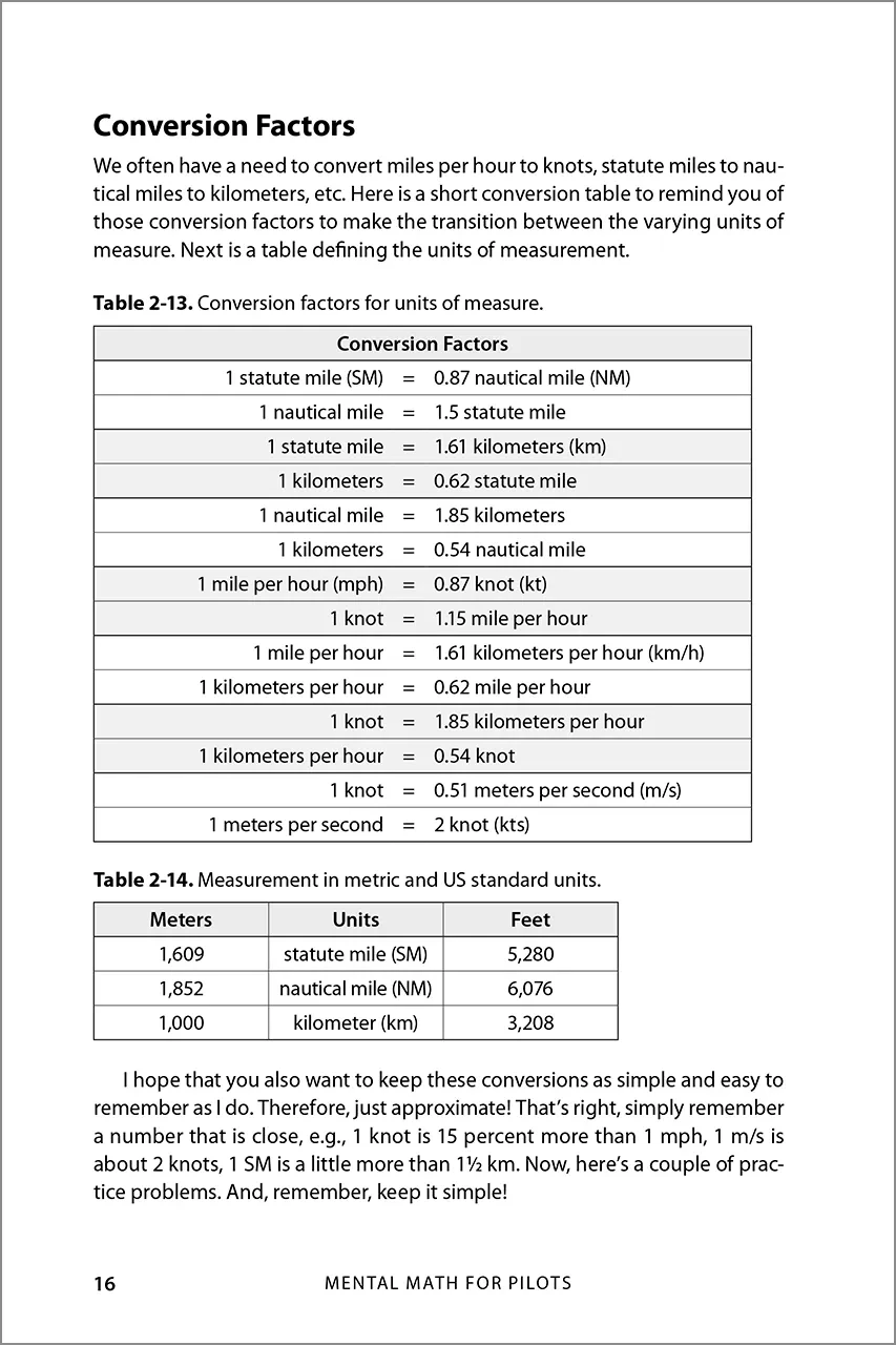 Mental Math for Pilots, Third Edition | ASA