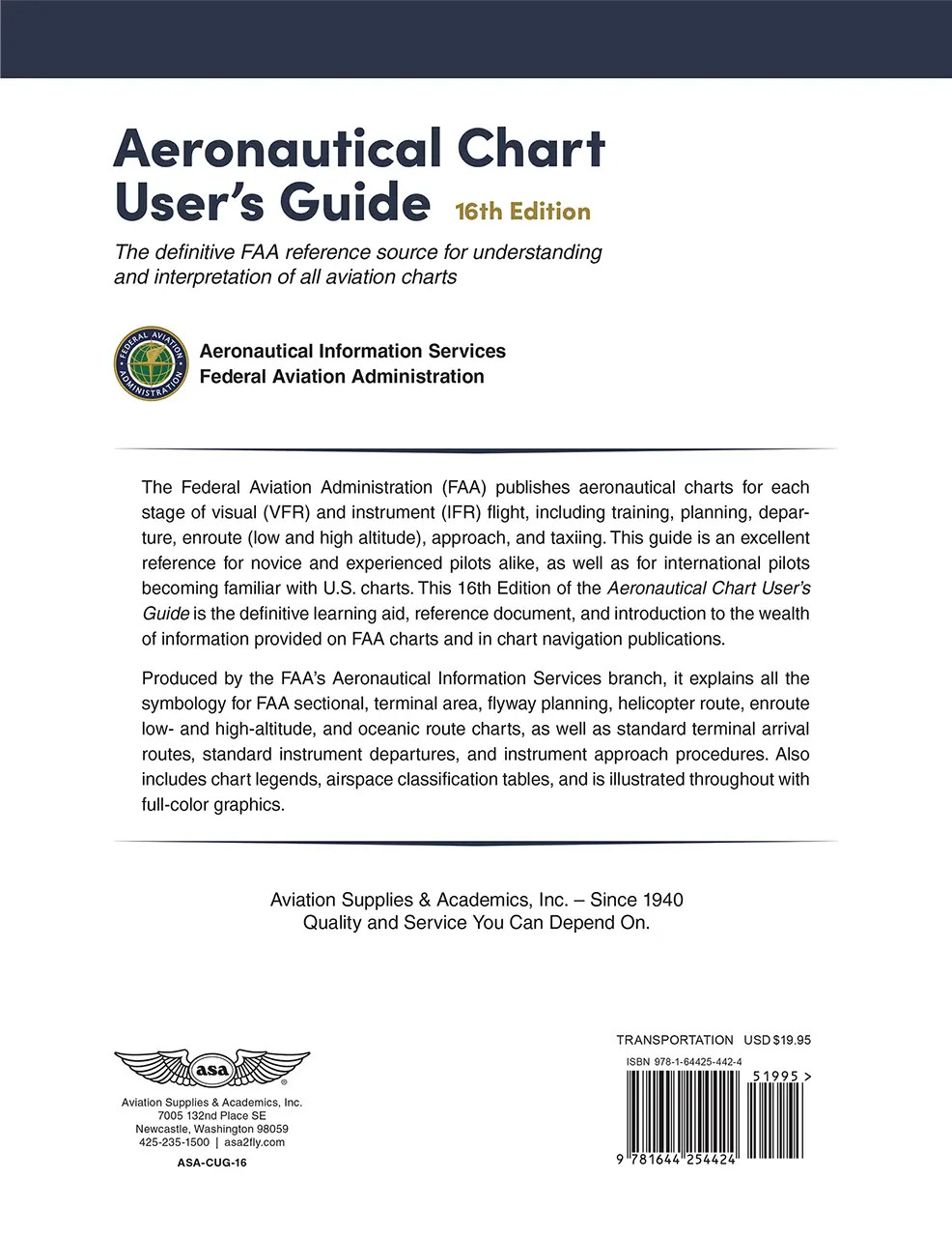 Aeronautical Chart User's Guide, Sixteenth Edition (Softcover)