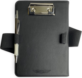 ASA iPad mini Kneeboard, front view with clip for a notepad ASA iPad mini Kneeboard, front view with clip for a notepad
