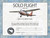 Solo Flight certificate for fixed wing airplane.