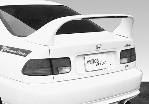 Wings West 591035 Fiberglass 1996-2000 Honda Civic 2Dr Coupe Super Style Wing No Light