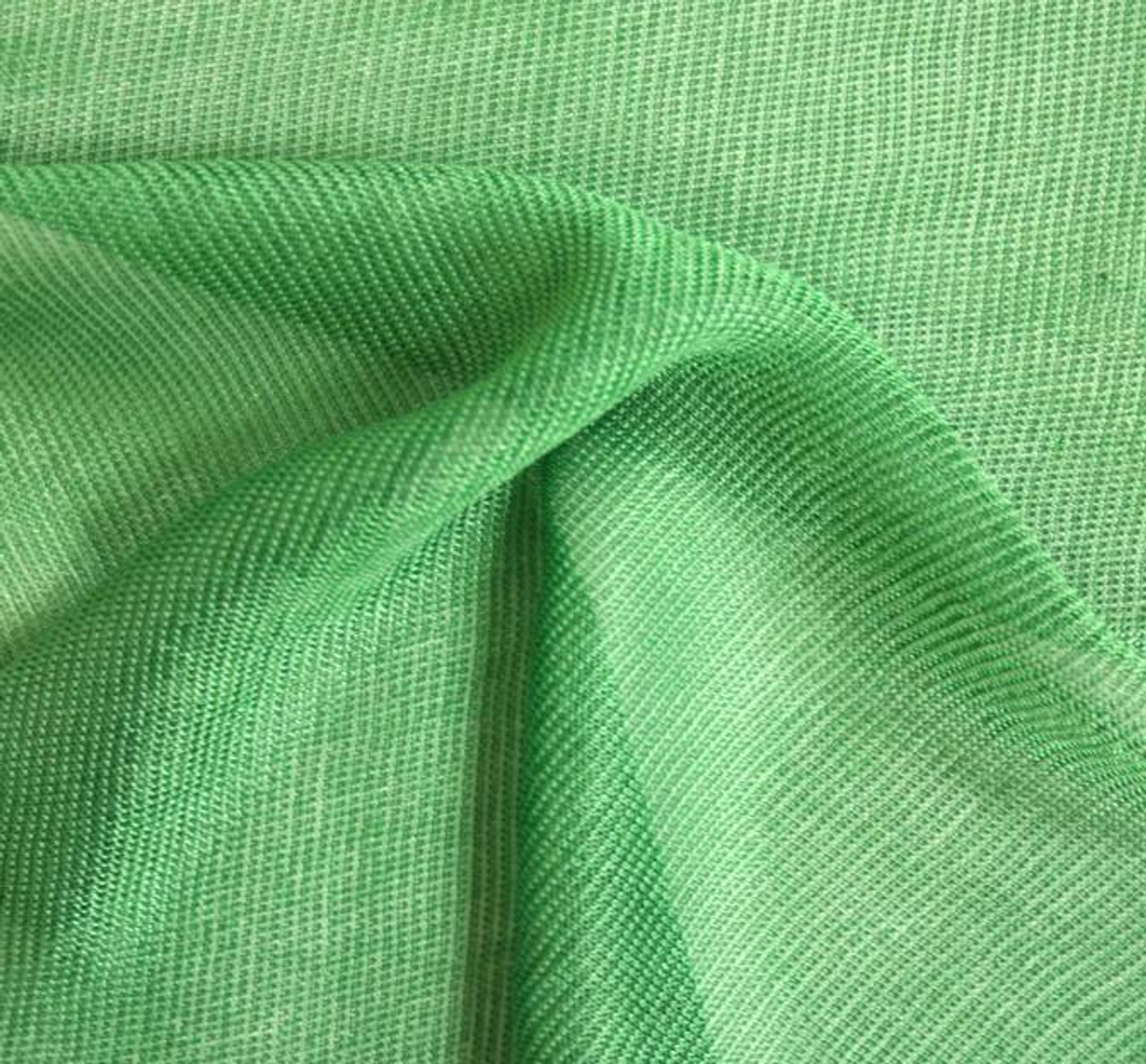 GREEN PLEATED SPARKLE POLYESTER STRETCH FABRIC (60 in.) Sold By The Yard