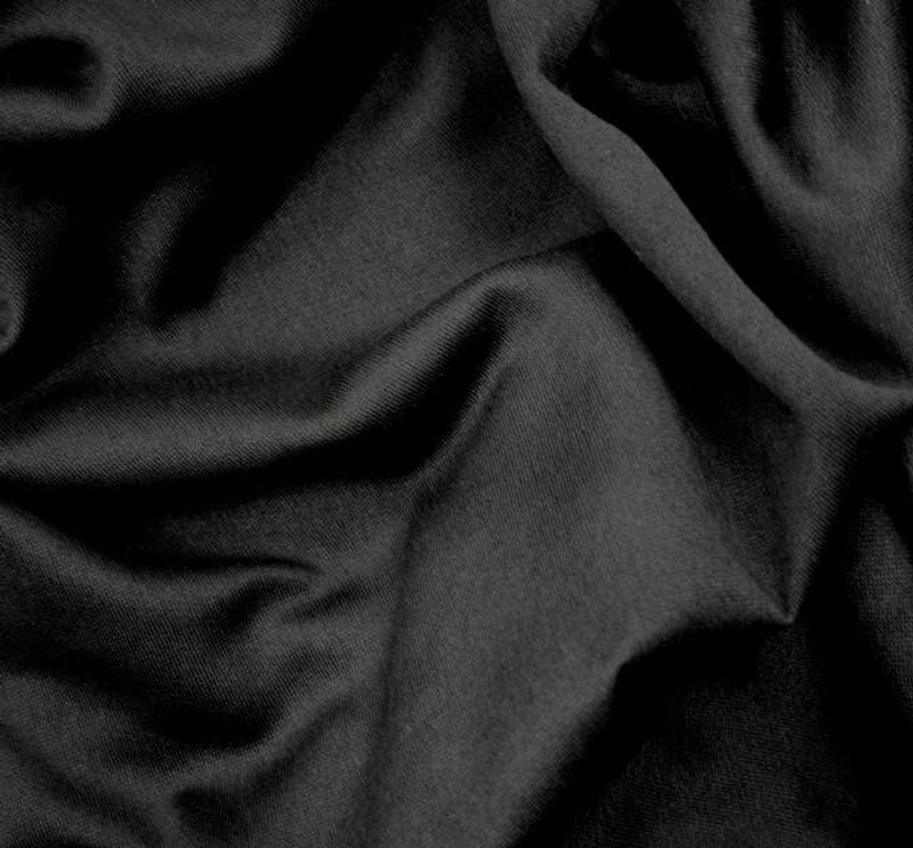 Dark Gray Solid Venezia Polyester Spandex Stretch Fabric
