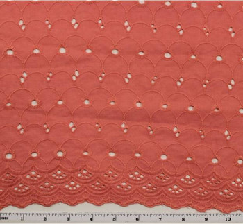 Eyelet Embroidery Pink 5K004 Width 41/42" Apparel Fabric Eyelet Embroidery Pink 5K004 Width 41/42" Apparel Fabric