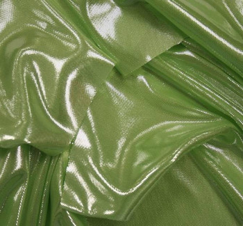 Computer Foil Pea Green Width 44/45" Apparel Fabric