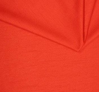  Shantung Slub Solid Orange  Width 58/60\" Apparel Fabric 