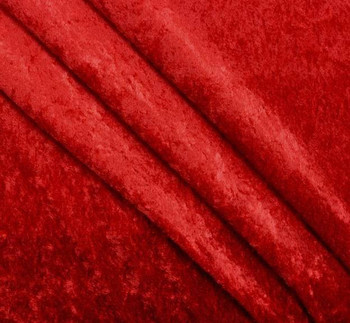  Crushed Panne Velour Bell Burgundy (Red) Width 58/60\" Apparel Fabric 