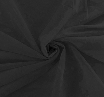 Cotton Lawn Solid Black Width 56/58" Apparel Fabric