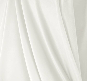 Stretch Velvet Solid Optic White Width 58/60" Apparel Fabric
