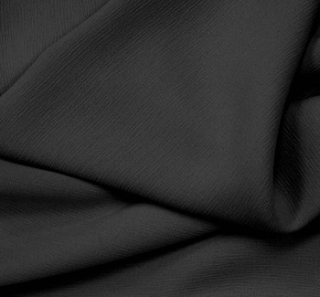Crepe Ellisa Black Width 58/60" Apparel Fabric Crepe Ellisa Black Width 58/60" Apparel Fabric