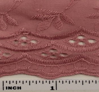 Eyelet Embroidery Rose 5K006 Width 41/42" Apparel Fabric Eyelet Embroidery Rose 5K006 Width 41/42" Apparel Fabric