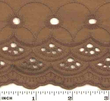 Eyelet Embroidery Brown 5K004 Eyelet Embroidery Brown 5K004