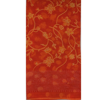 Cotton Voile 1H017 Double Border Orange/Yellow Cotton Voile 1H017 Double Border Orange/Yellow