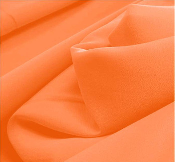 Pebble Georgette Orange Width 58/60" Apparel Fabric Pebble Georgette Orange Width 58/60" Apparel Fabric