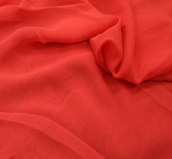 Chiffon Dark Coral Width 58/60" Apparel Fabric Chiffon Dark Coral Width 58/60" Apparel Fabric