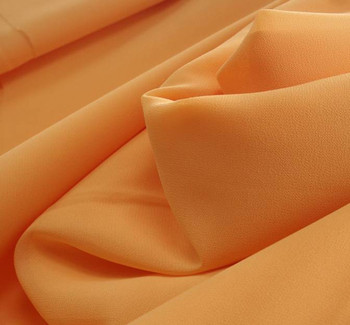 Pebble Georgette Yellow Fabric, 58/60" wide - fabric product image
