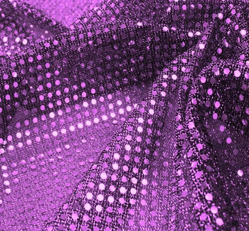3MM Sequins on A/Knit Solid Purple Width 41/42" Apparel Fabric 3MM Sequins on A/Knit Solid Purple Width 41/42" Apparel Fabric