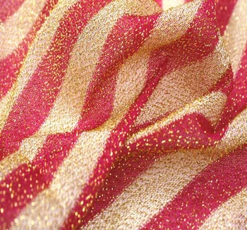 American Knit Fuschia/Gold 3J097 Fabric, 58/60" wide - fabric product image