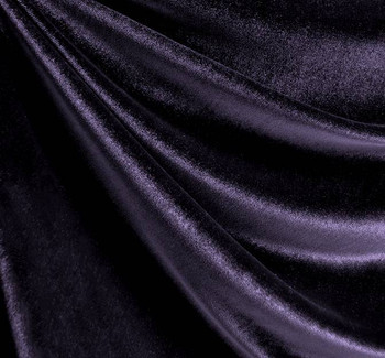 Stretch Velvet Solid Purple Fabric, 58/60" wide - fabric product image