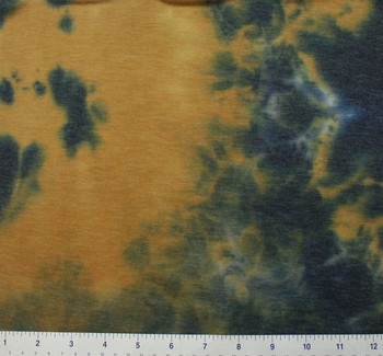 French Terry Tie Dye 1D1426 Black Mustard