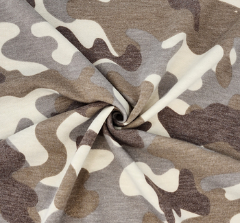 French Terry 1D1237 Taupe Fabric, 58/60" wide - fabric product image