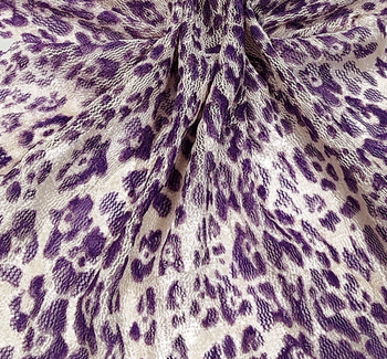 Lace Animal Print 5455-2-SAMPLE Lavender/Ivory