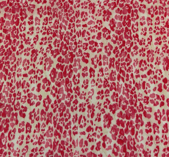 Lace Animal Print 5455-2 SAMPLE Red/Ivory Fabric, 50/52" wide - fabric detail view 2