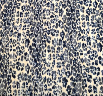 Lace Animal Print 5455-2 SAMPLE Navy/Ivory Fabric, 50/52" wide - fabric detail view 2