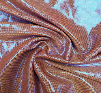Computer Foil Orange/Blue Fabric, 44/45" wide - fabric product image