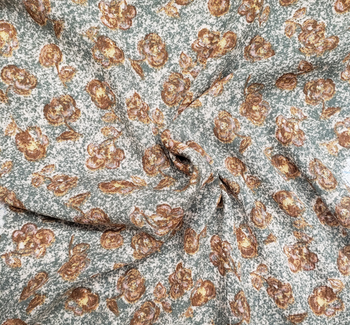 Rayon Crinkle 1D1484 Green Fabric, 50/52" wide - fabric product image