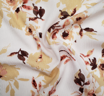 Rayon Crinkle 1D1492 Beige/Mauve