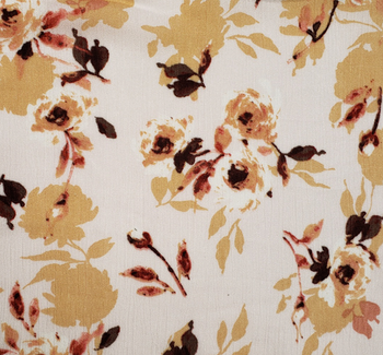 Rayon Crinkle 1D1492 Beige/Mauve Fabric, 50/52" wide - fabric detail view 2
