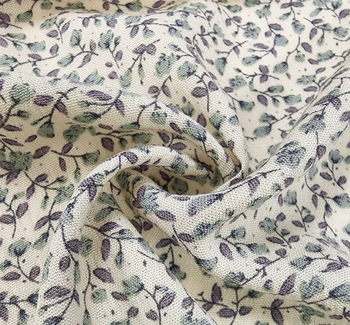 Rayon Crinkle 1D423 Ivory/Desert Sage