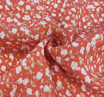 Rayon Crinkle 1D423 Coral Fabric, 50/52" wide - fabric product image