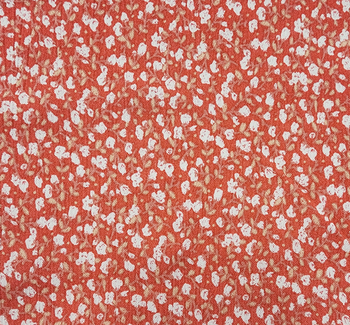Rayon Crinkle 1D423 Coral Fabric, 50/52" wide - fabric detail view 2