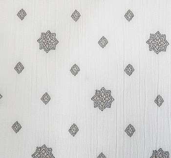 Rayon Crinkle 1D1472 Ivory Fabric, 50/52" wide - fabric detail view 2
