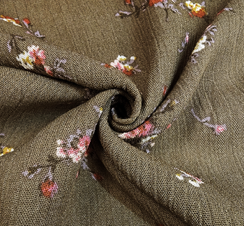 Rayon Crinkle 1D1536 Military Olive Fabric, 50/52" wide - fabric product image