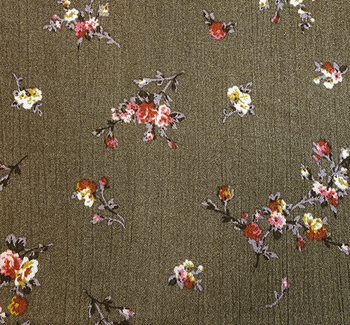 Rayon Crinkle 1D1536 Military Olive Fabric, 50/52" wide - fabric detail view 2
