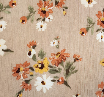 Rayon Crinkle 1D1583 Hazelnut